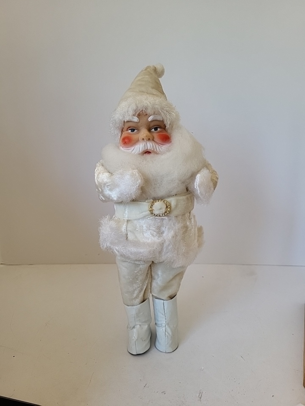 Vintage 1950s Harold Gale Rare White Santa Holiday